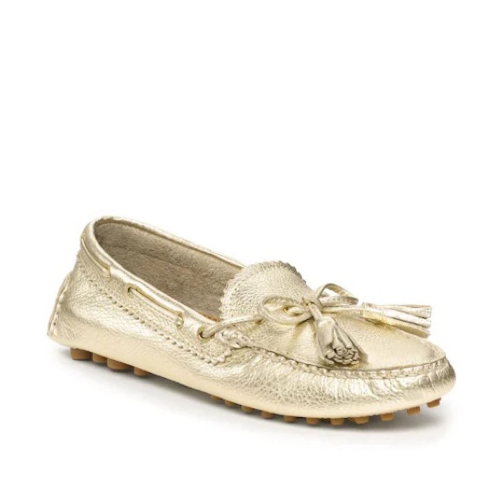 Coach “Nadia” Shiny Gold Driving Moccasins/Loafers | Women’s Size 7 | NWOT